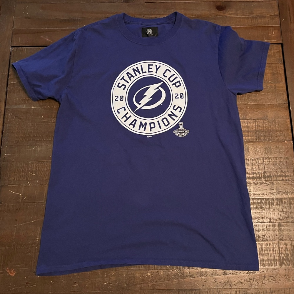 Tampa Bay Lightning Stanley Cup Champions Blue T-Shirt